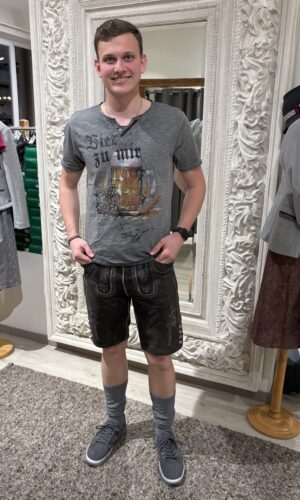 Österreich Lederhose grau